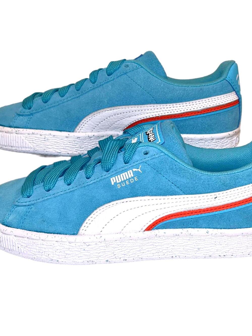 Puma Kool-Aid x Puma Suede "Aqua Blue" Sneakers 383778-01 Youth 5.5 | NEW